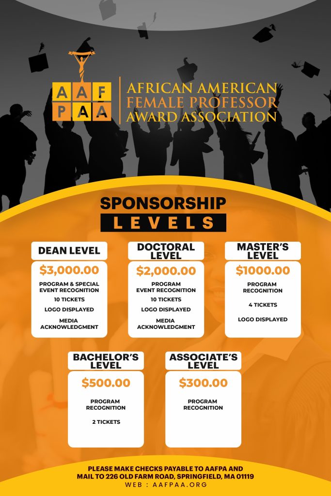 Sponsorship Levels flyer